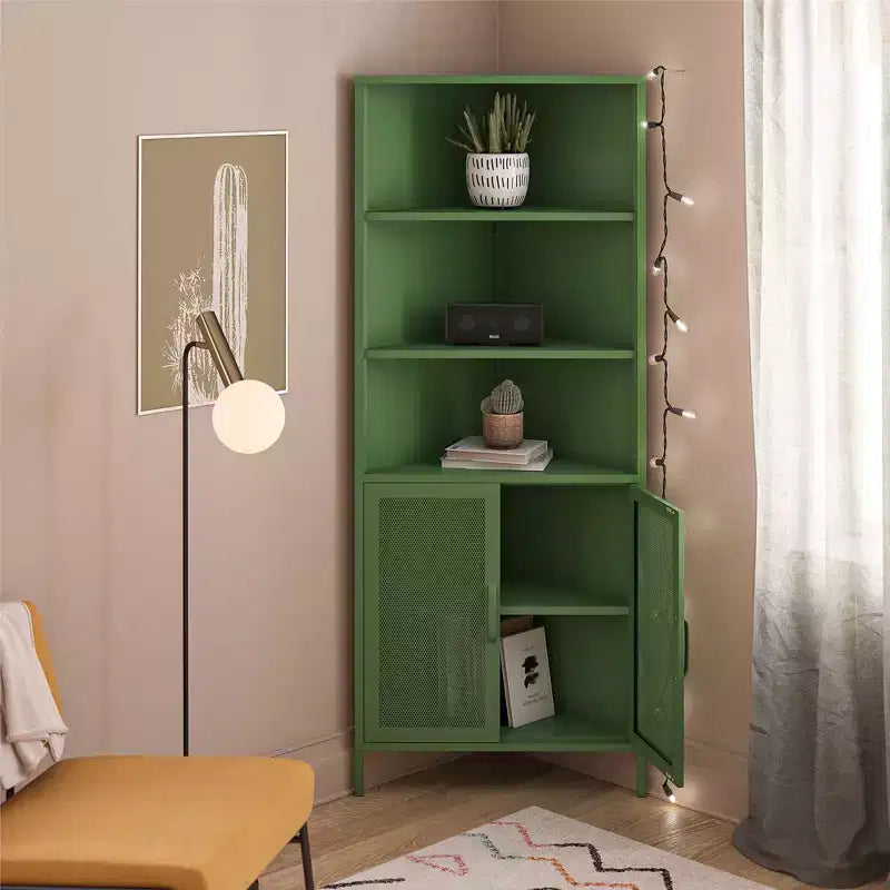 Armario esquinero de almacenamiento con 2 puertas