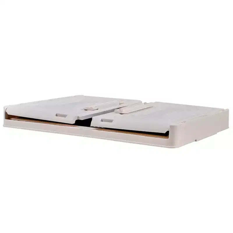 Bacs de rangement pliables à 3/4 niveaux, casiers à jouets en plastique, organisateur empilable pour vêtements avec roulettes verrouillables, blanc
