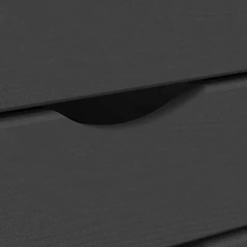 Rollschrank mit Schubladen, grau, aus massivem Kiefernholz