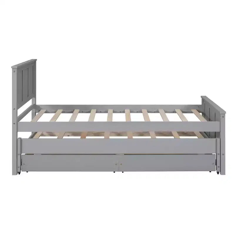 Einzelbett mit Plattformrahmen, Ausziehbett und Schubladen