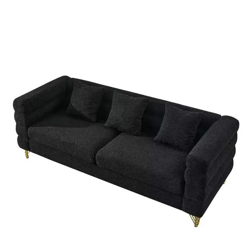 Sofa mit tiefer Sitzfläche — Komfortsofa Modell 81 (inklusive 3 Rückenkissen)