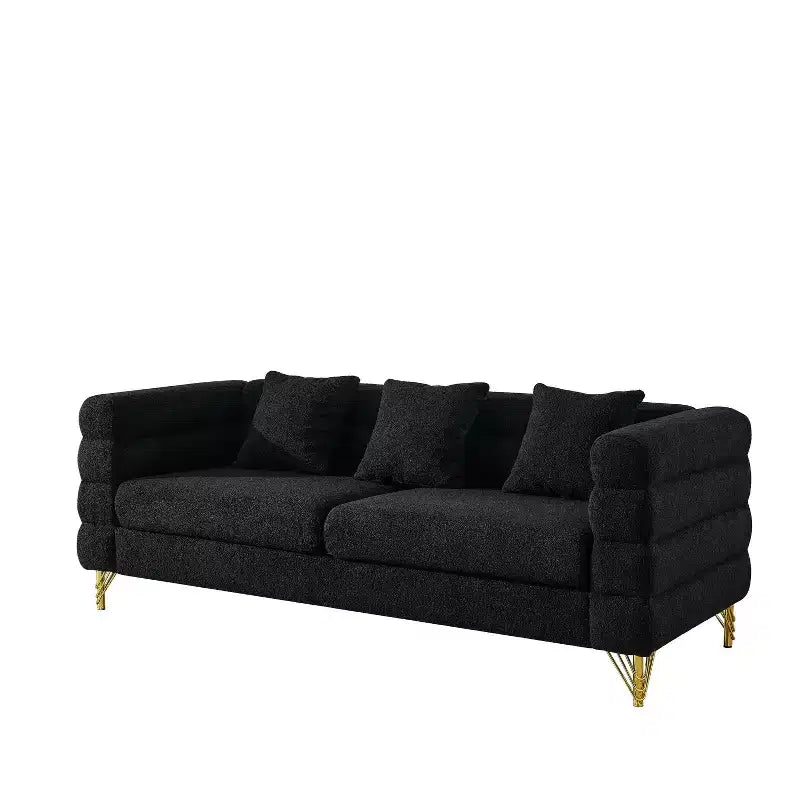 Sofa mit tiefer Sitzfläche — Komfortsofa Modell 81 (inklusive 3 Rückenkissen)
