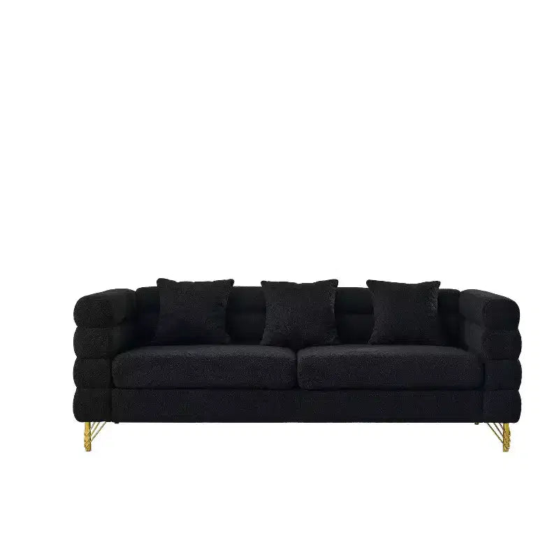 Sofa mit tiefer Sitzfläche — Komfortsofa Modell 81 (inklusive 3 Rückenkissen)
