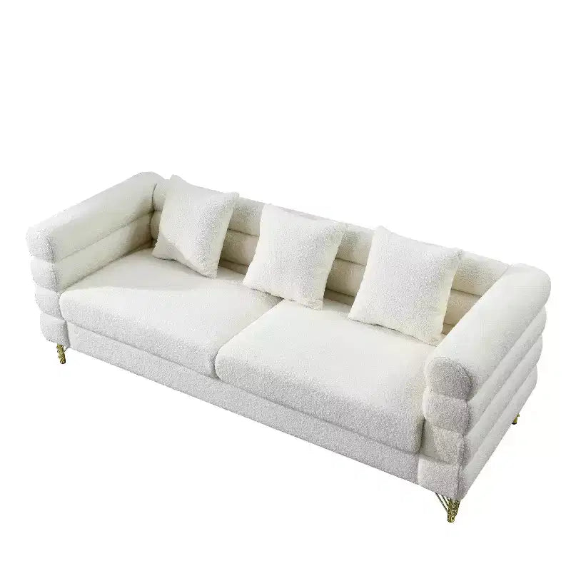 Sofa mit tiefer Sitzfläche — Komfortsofa Modell 81 (inklusive 3 Rückenkissen)