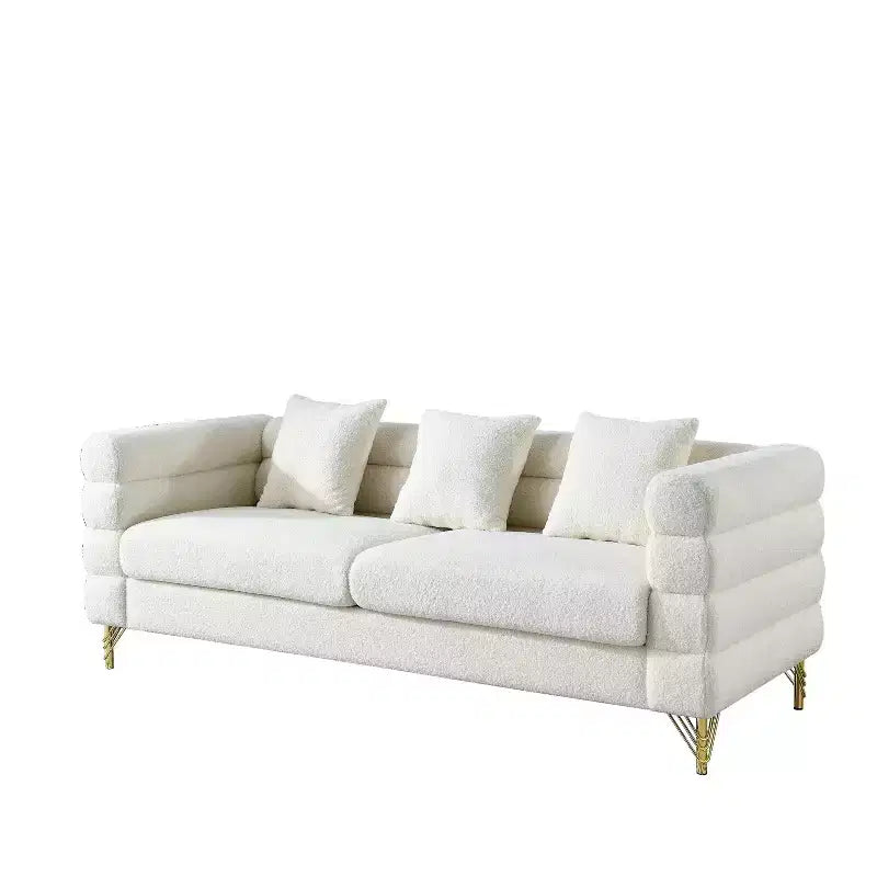 Sofa mit tiefer Sitzfläche — Komfortsofa Modell 81 (inklusive 3 Rückenkissen)