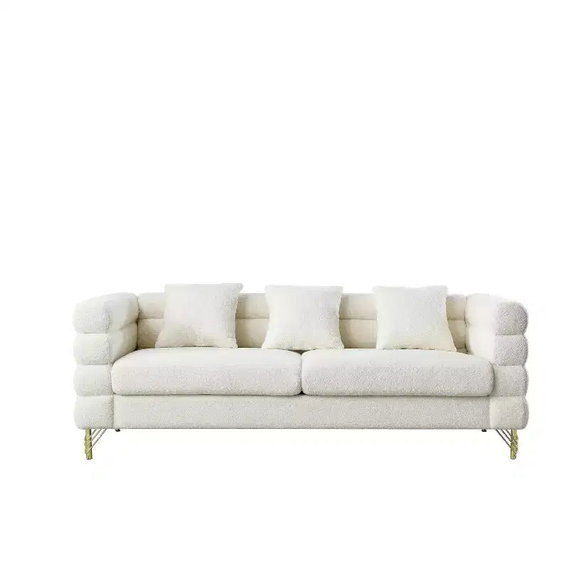 Sofa mit tiefer Sitzfläche — Komfortsofa Modell 81 (inklusive 3 Rückenkissen)