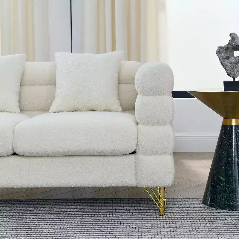 Sofa mit tiefer Sitzfläche — Komfortsofa Modell 81 (inklusive 3 Rückenkissen)