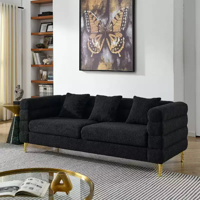 Sofá de asiento profundo — Sofá Comfort modelo 81 (incluye 3 cojines de respaldo)