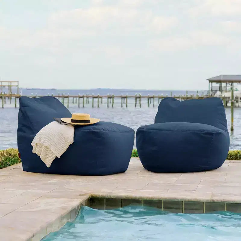 Silla ligera para patio exterior, con tela de alta calidad y cómodo relleno de bolitas.