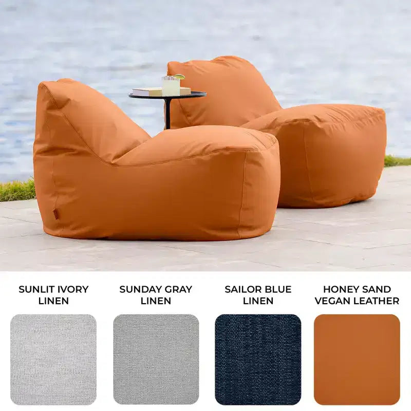 Chaise de terrasse légère, avec tissu de qualité supérieure et rembourrage confortable en billes.
