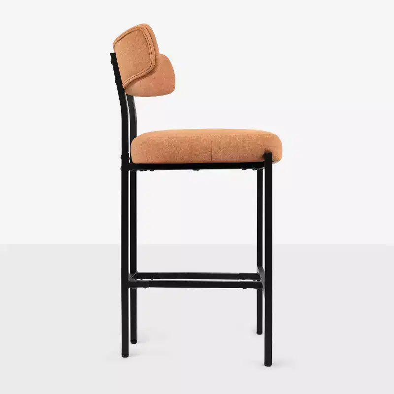Tabourets de bar ronds modernes, chaises de comptoir recouvertes de velours pour salle à manger