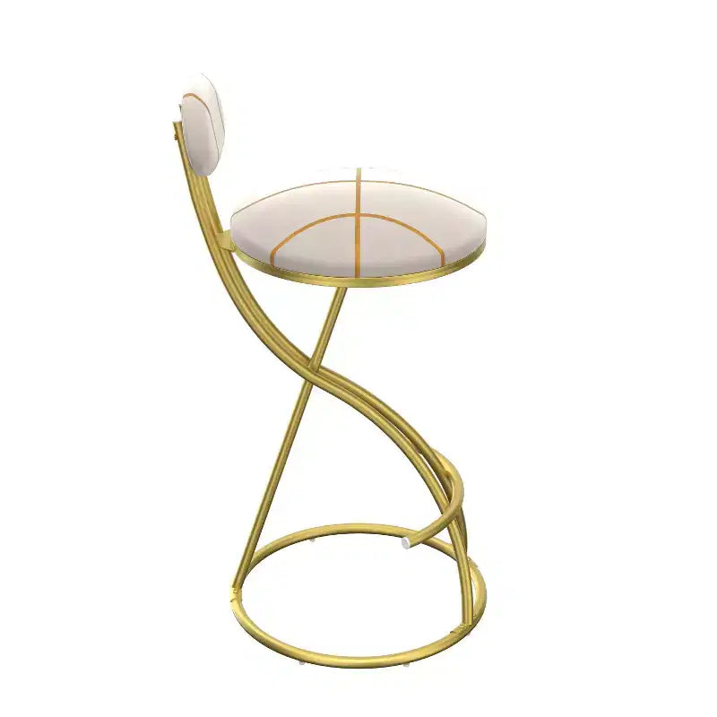 Tabourets de bar ronds modernes, chaises de comptoir recouvertes de velours pour salle à manger