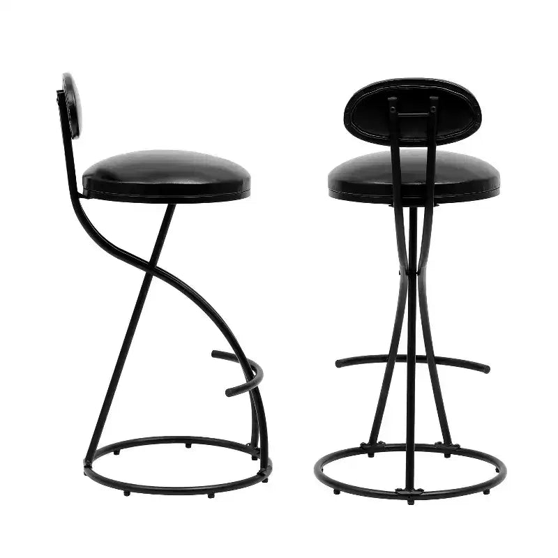 Tabourets de bar ronds modernes, chaises de comptoir recouvertes de velours pour salle à manger