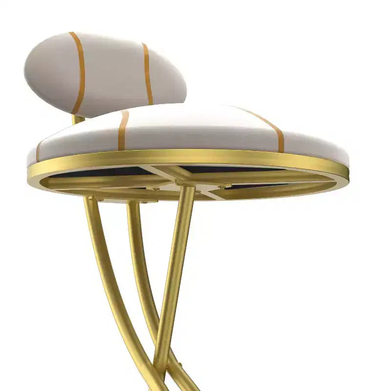 Tabourets de bar ronds modernes, chaises de comptoir recouvertes de velours pour salle à manger