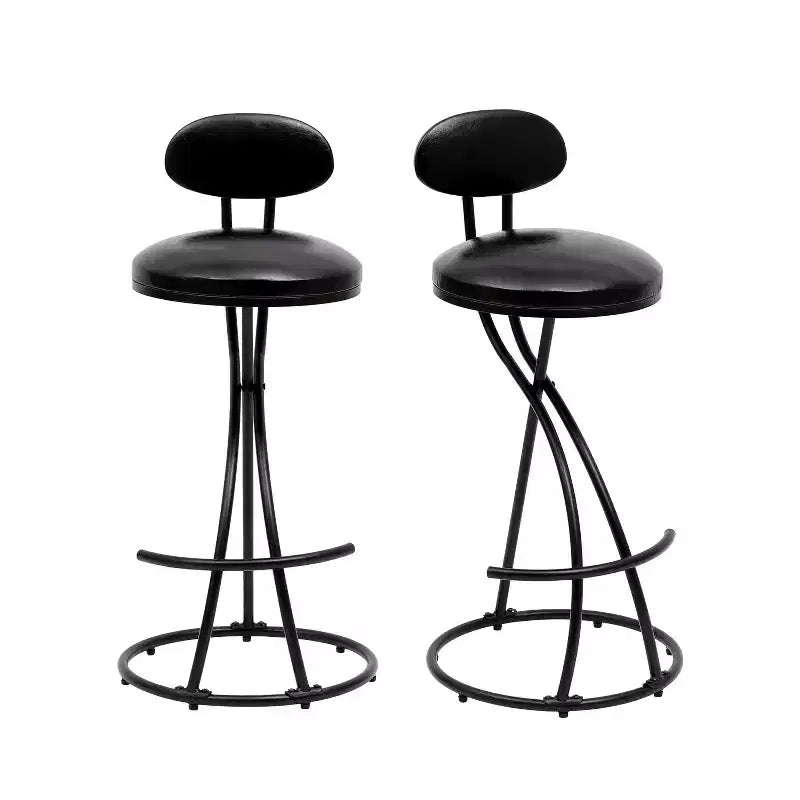 Tabourets de bar ronds modernes, chaises de comptoir recouvertes de velours pour salle à manger