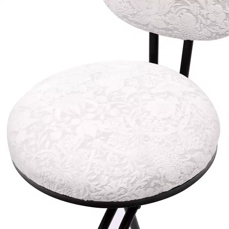Tabourets de bar ronds modernes, chaises de comptoir recouvertes de velours pour salle à manger