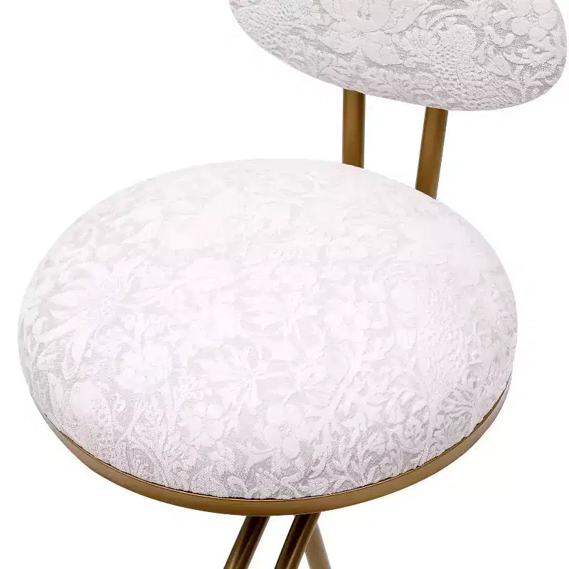 Tabourets de bar ronds modernes, chaises de comptoir recouvertes de velours pour salle à manger
