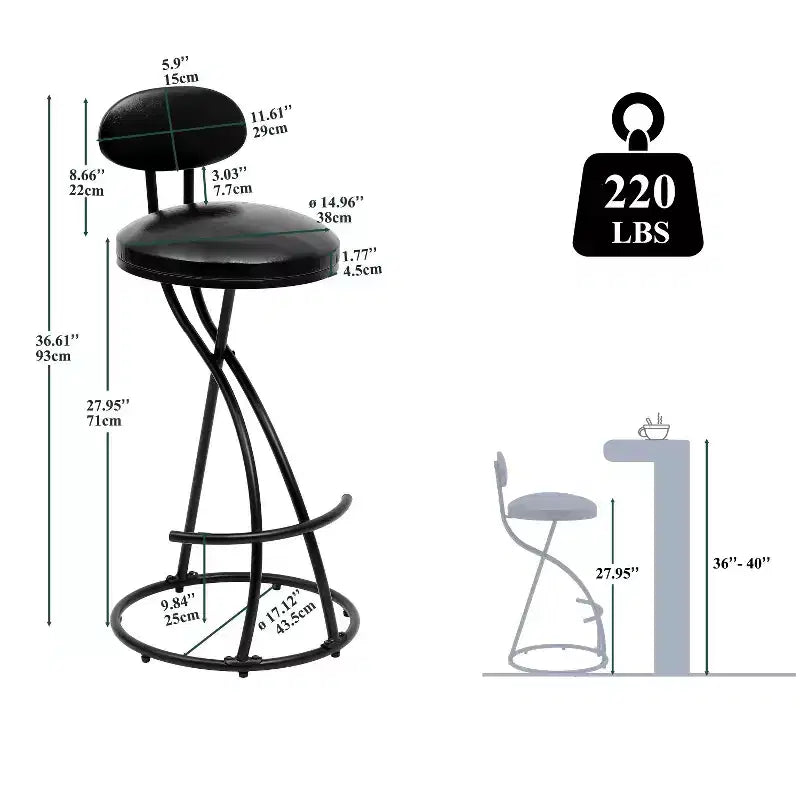 Tabourets de bar ronds modernes, chaises de comptoir recouvertes de velours pour salle à manger
