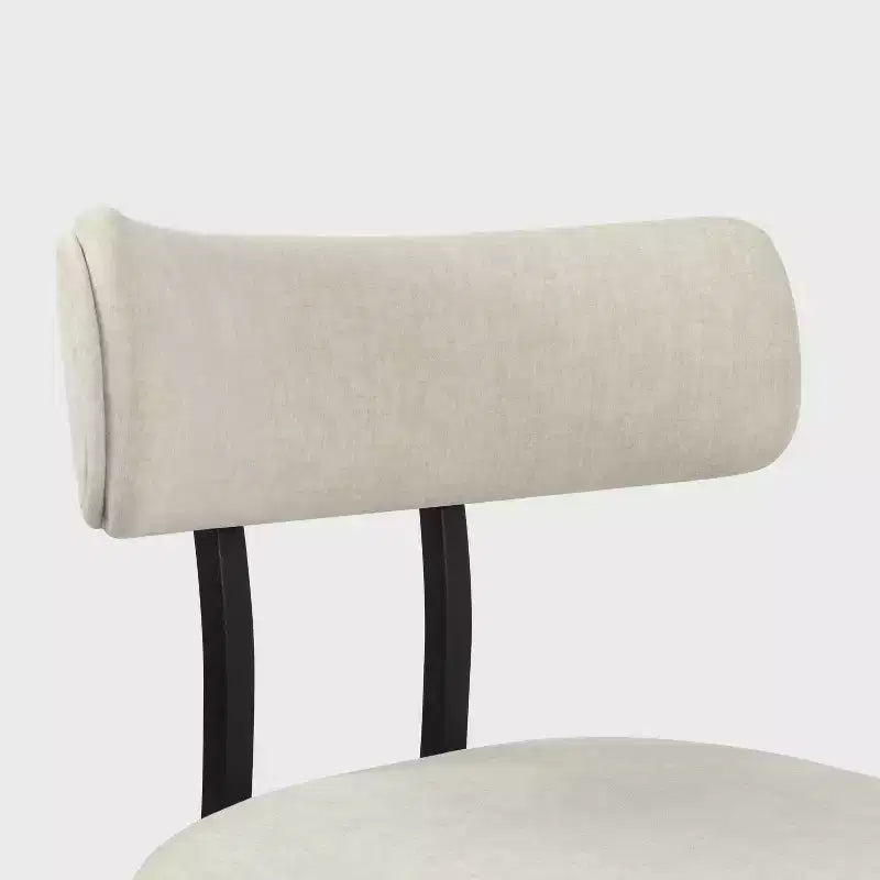 Tabourets de bar ronds modernes, chaises de comptoir recouvertes de velours pour salle à manger