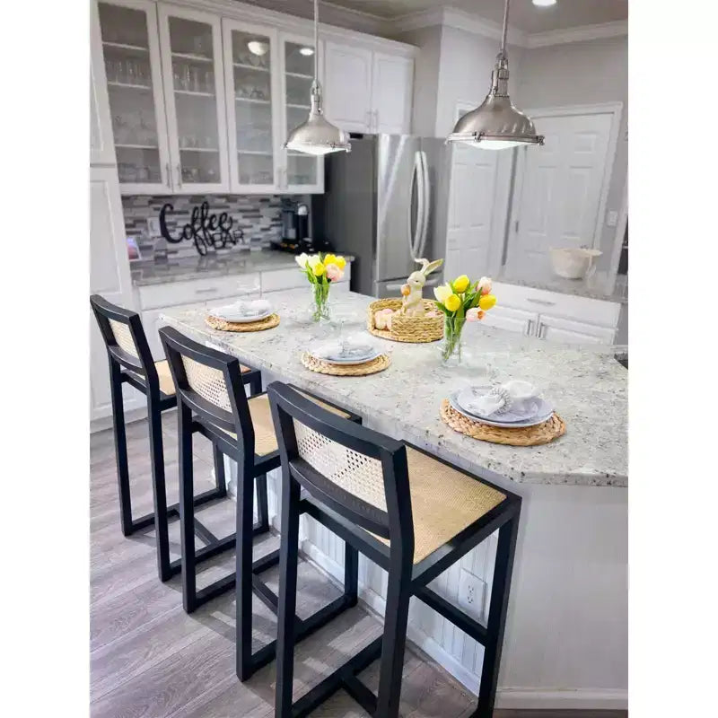 Rattan-Barhocker