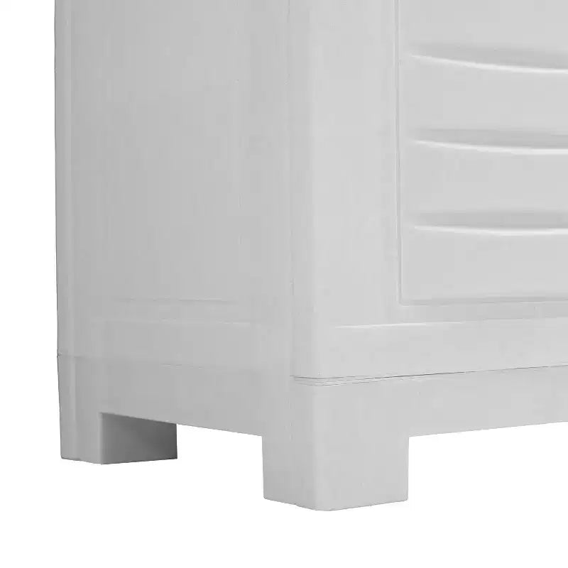 Armoire de rangement en plastique avec 2 étagères réglables et 1 tiroir