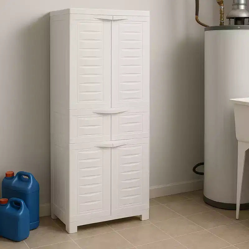 Kunststoffschrank mit 2 verstellbaren Einlegeböden und 1 Schublade