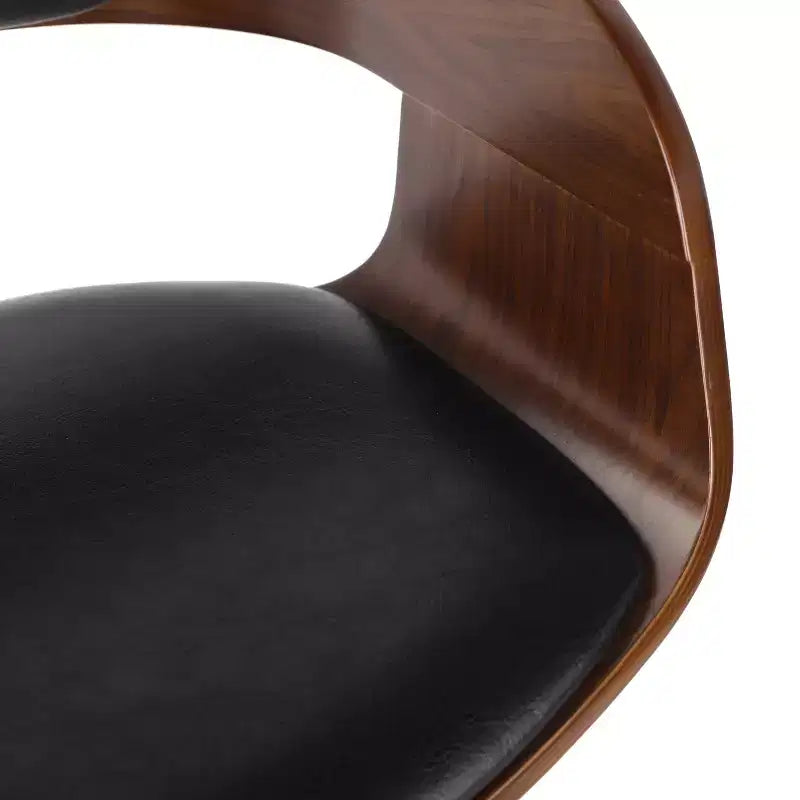 Tabouret de bar/chaise de salle à manger/tabouret haut de cuisine pivotant à 360 degrés (noir et marron)