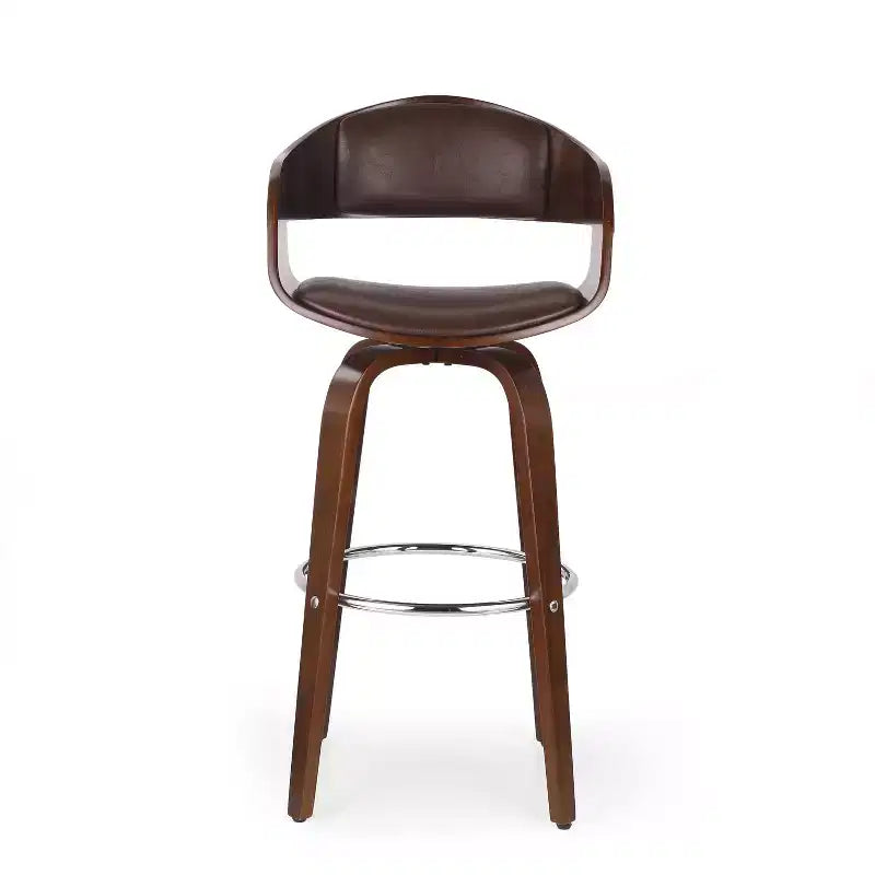 Tabouret de bar/chaise de salle à manger/tabouret haut de cuisine pivotant à 360 degrés (noir et marron)