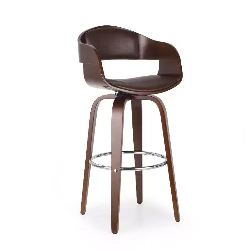 Tabouret de bar/chaise de salle à manger/tabouret haut de cuisine pivotant à 360 degrés (noir et marron)