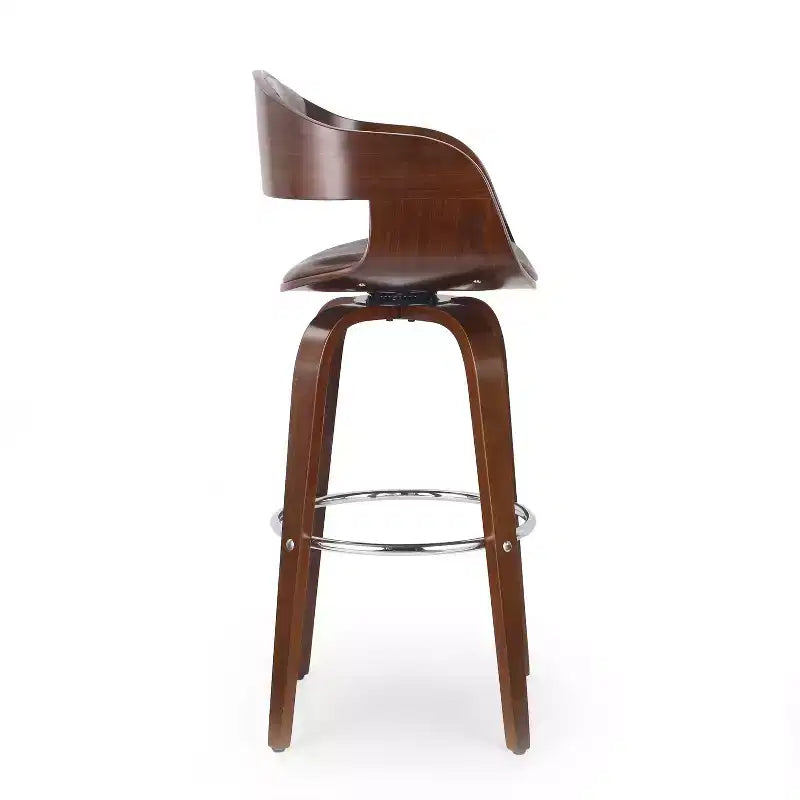 Tabouret de bar/chaise de salle à manger/tabouret haut de cuisine pivotant à 360 degrés (noir et marron)
