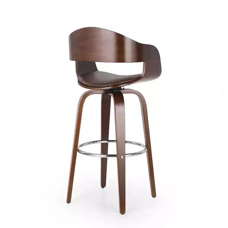 Tabouret de bar/chaise de salle à manger/tabouret haut de cuisine pivotant à 360 degrés (noir et marron)