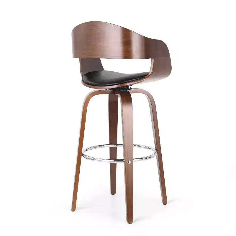 Tabouret de bar/chaise de salle à manger/tabouret haut de cuisine pivotant à 360 degrés (noir et marron)