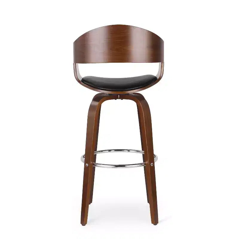 Tabouret de bar/chaise de salle à manger/tabouret haut de cuisine pivotant à 360 degrés (noir et marron)