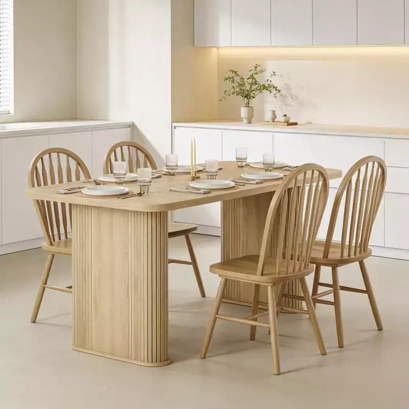 Table de salle à manger de 63 pouces pour 6 à 8 personnes, table de cuisine de style campagnard avec grand plateau, table rectangulaire pour la salle à manger, le salon ou la cuisine