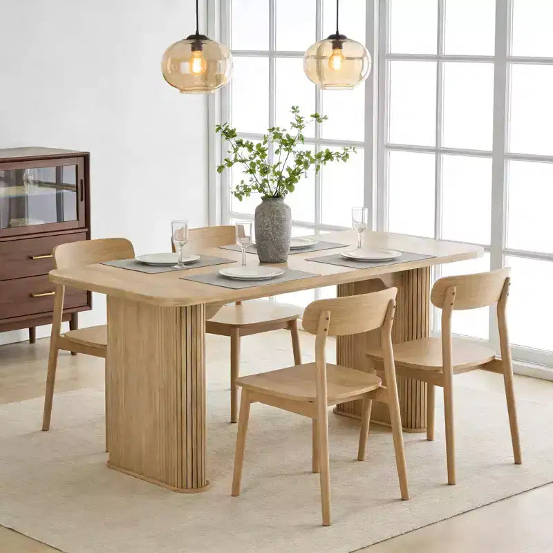 Table de salle à manger de 63 pouces pour 6 à 8 personnes, table de cuisine de style campagnard avec grand plateau, table rectangulaire pour la salle à manger, le salon ou la cuisine