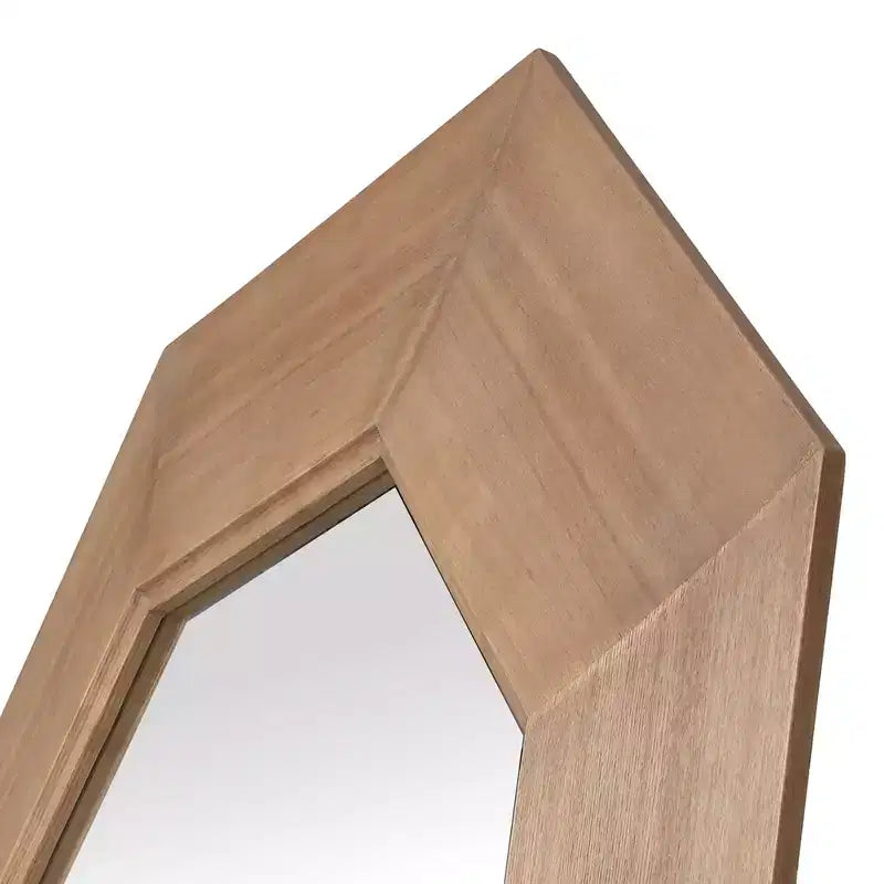 Achteckiger Holzspiegel