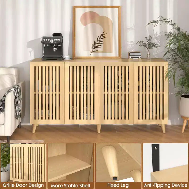 Buffetschrank mit Gittertüren und 4 Türen