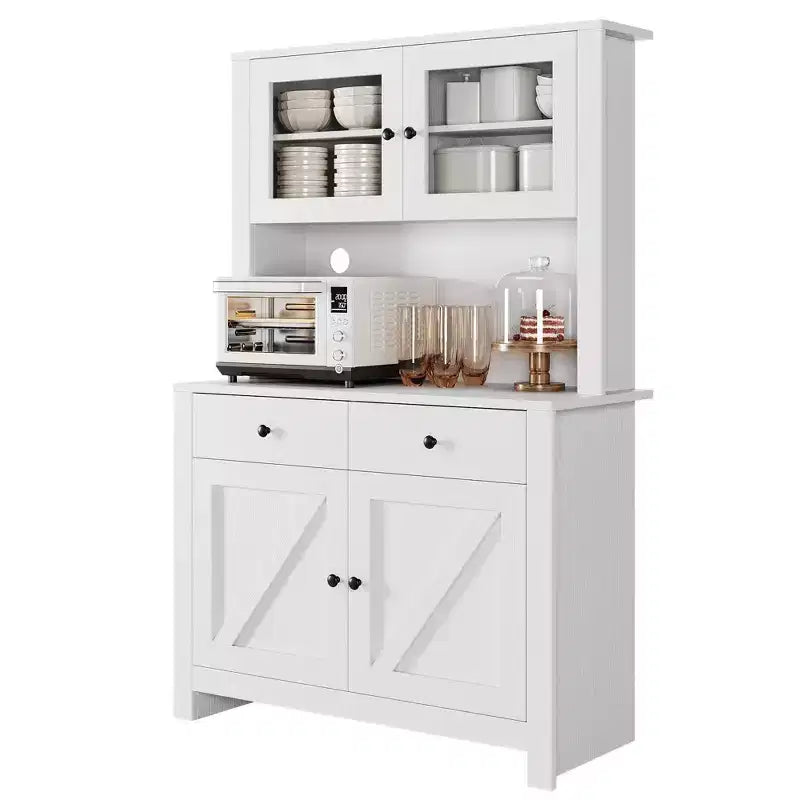Alacena de cocina moderna, solución independiente de almacenamiento para alimentos, platos y artículos básicos, ideal para organizar el comedor, diseño contemporáneo