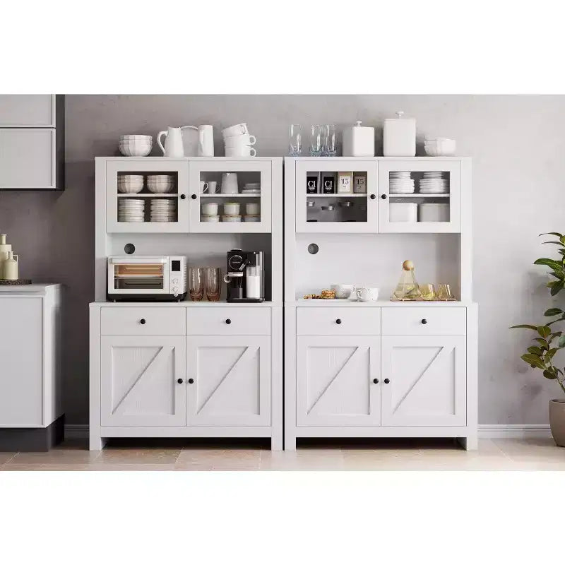 Alacena de cocina moderna, solución independiente de almacenamiento para alimentos, platos y artículos básicos, ideal para organizar el comedor, diseño contemporáneo
