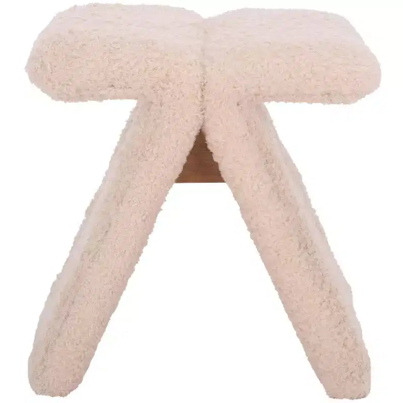 Fußhocker aus Teddyfleece